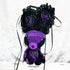 <24003>Purple VANNY trimmed with black lace