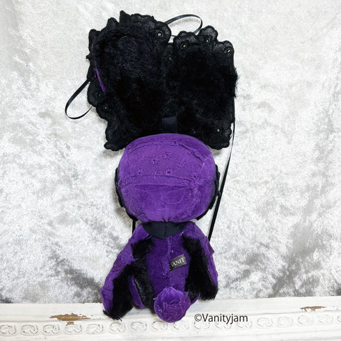 <24003>Purple VANNY trimmed with black lace