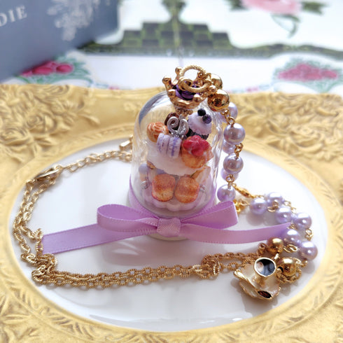 <24004>エリザベートのafternoonteaネックレス すみれ色