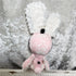 <24004>Pink VANNY printed with white roses