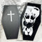 <24005>Black VANNY with white cross lace