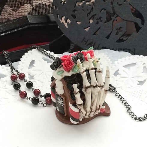 <24006>ハロウィントリートハウスネックレス