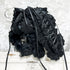 <24008>Black rose patterned SOPPY with corset weave