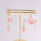 <25014>Dreamy Strawberry Tea Set Pink Gradient (Earring)