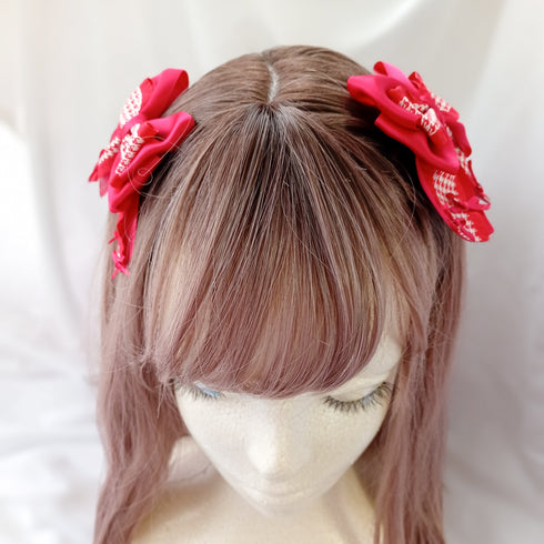 <25020>Classic Houndstooth Ribbon Red Ver
