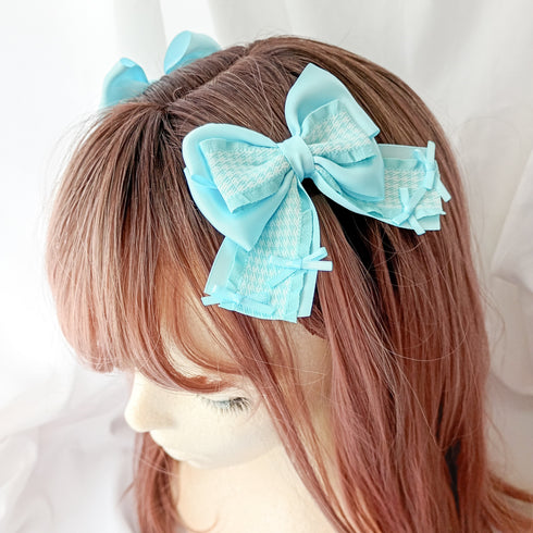 <25022>Classic Houndstooth Ribbon Saxe Ver.