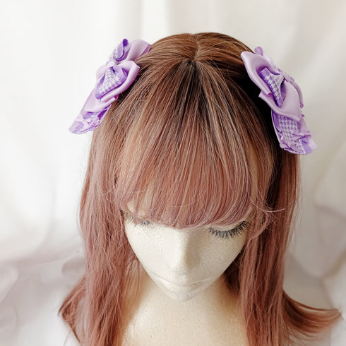 <25023> Classic Houndstooth Ribbon Purple Ver