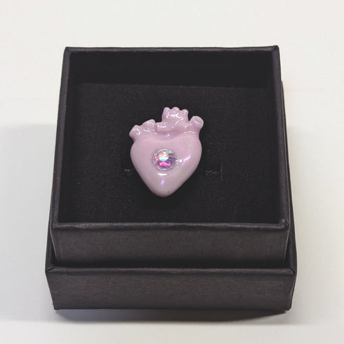 <26014>Last Glow Heart Ring / pale pink