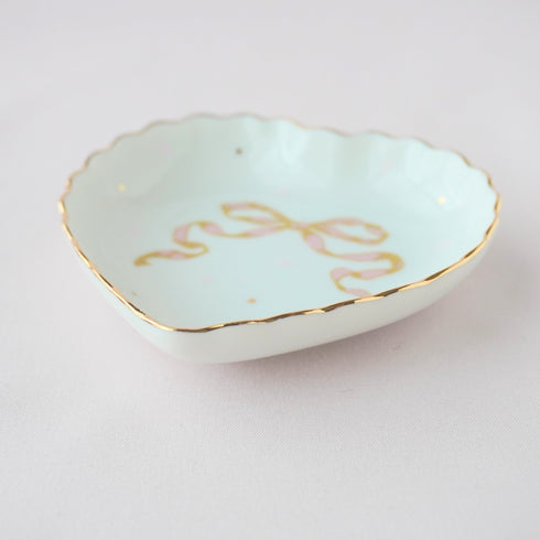 <27009>Small Heart-shaped Plate(Narrow ribbon)