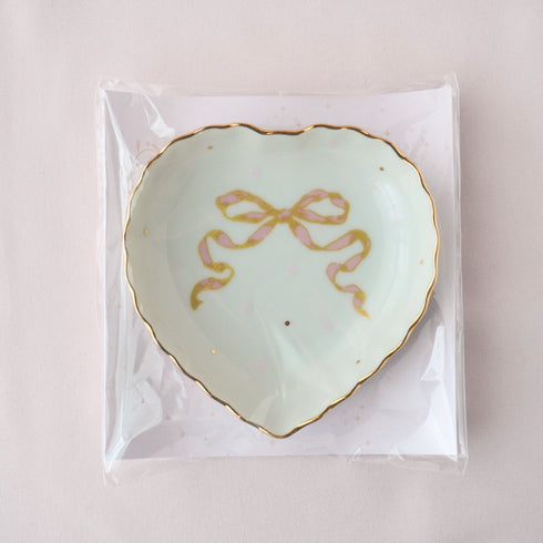 <27009>Small Heart-shaped Plate(Narrow ribbon)