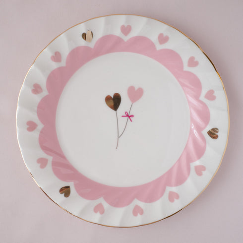 <27014>Heart Plate(pink)