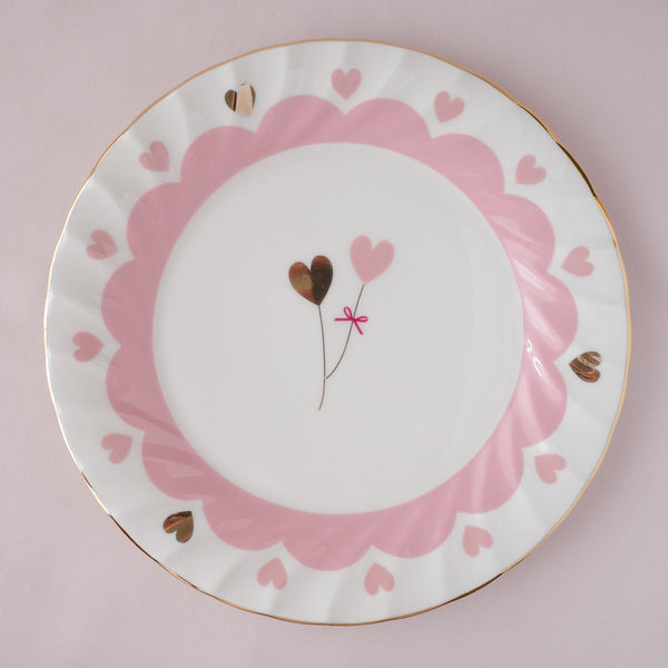 <27014>Heart Plate(pink)