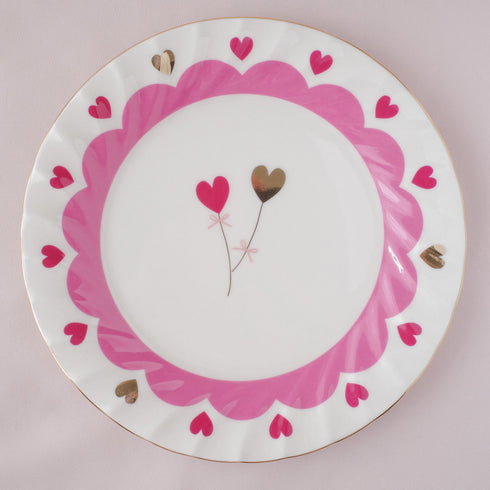 <27015>Heart Plate(shocking pink)