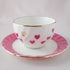 <27017>Heart Teacup & Saucer Set(shocking pink)
