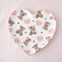 <27024>Heart-shaped Teddy bear Plate