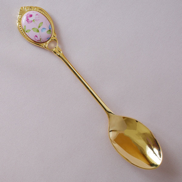<27033>Pink rose Spoon