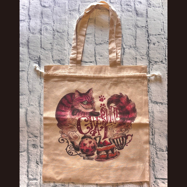 <28027>Drawstring Tote Bag -Cheshire Cat-