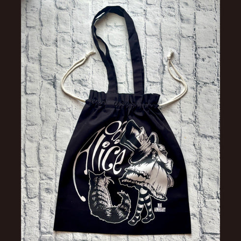 <28028>Drawstring Tote Bag -Alice&theCat-