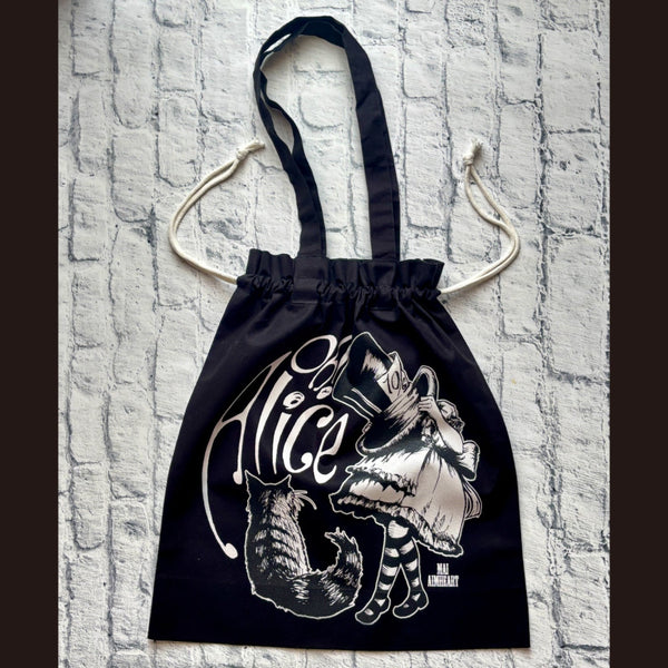 <28028>Drawstring Tote Bag -Alice&theCat-