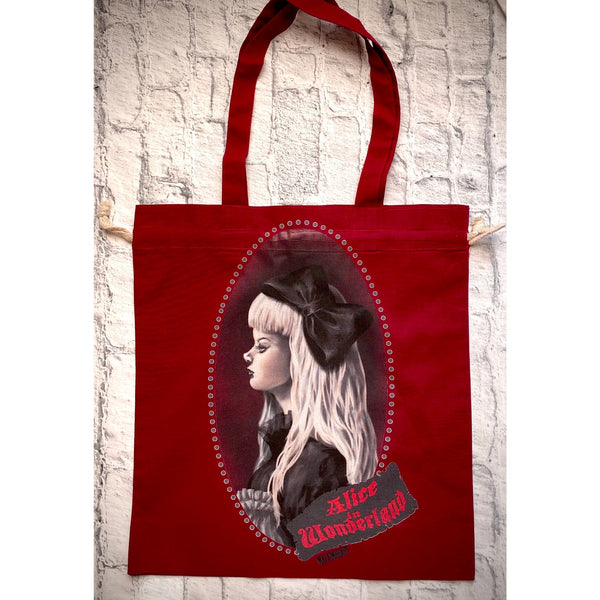 <28030>Drawstring Tote Bag -Alice-