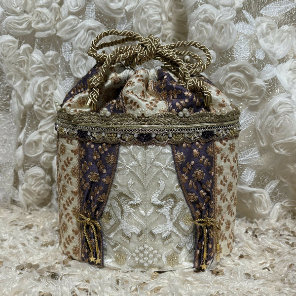 玉乗りゾウのサーカステントバッグ(モーヴ)