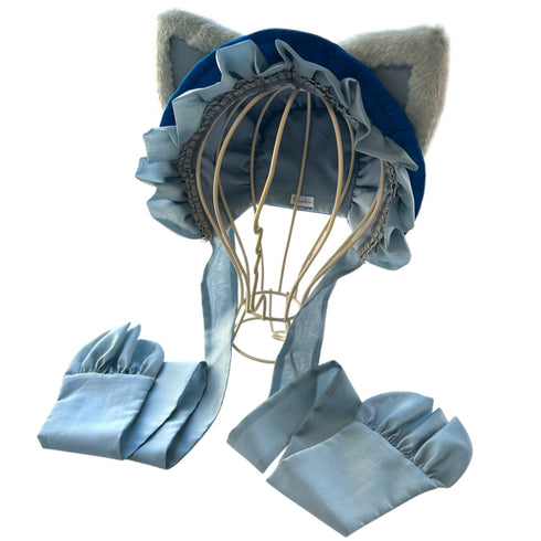 猫のボンネット ブルー