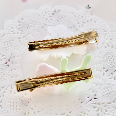 <31012>ホイップヘアクリップ わんちゃん薔薇