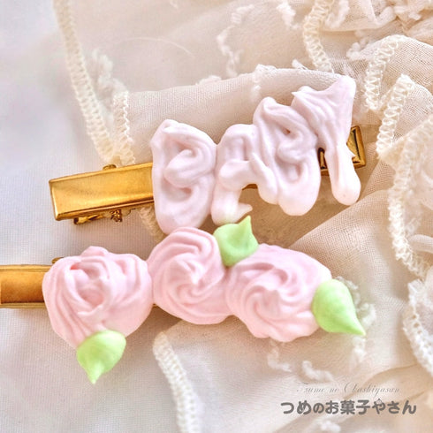<31013>ホイップヘアクリップ ベイビー薔薇