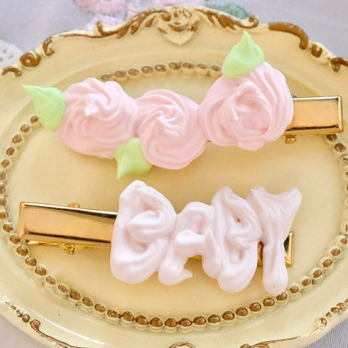 <31013>ホイップヘアクリップ ベイビー薔薇