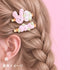 <31014>ホイップヘアクリップ うさぎ薔薇
