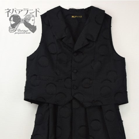 <32010>ドットベスト〈黒黒〉
