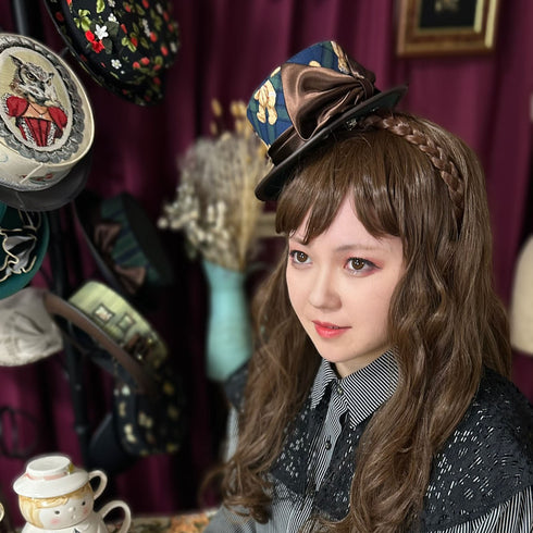 <36011>【魔法のミニハット】チェッくま(グリーン)