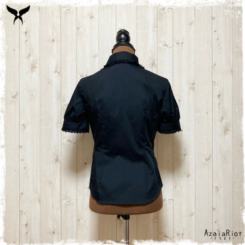 半袖ブラウス(フラット・黒) (2)