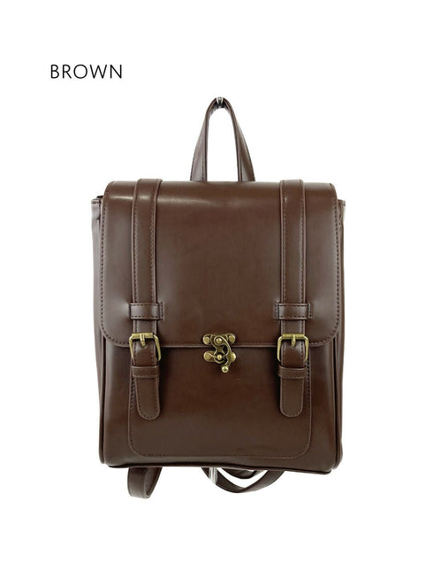 クラシカルミニサッチェルリュック TL-5602【グレージュ ブラック チョコブラウン】