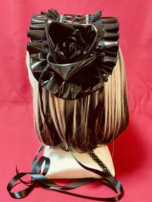 エナメル薔薇 ヘッドドレス