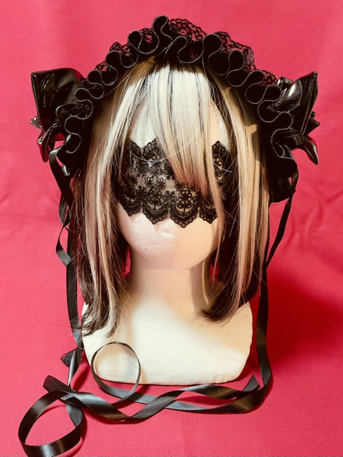 エナメル薔薇 ヘッドドレス