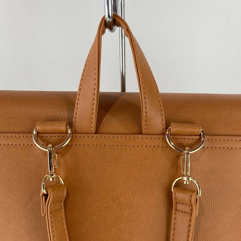 縦型サッチェルバッグ TL-5584 【ブラック キャメル ブラウン】