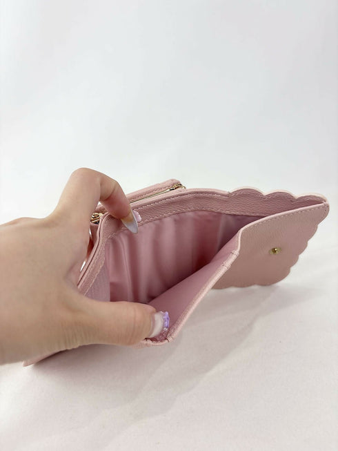 Sweet Magic Biscuitがま口折財布 LL-1038 【ベージュ ピンク】