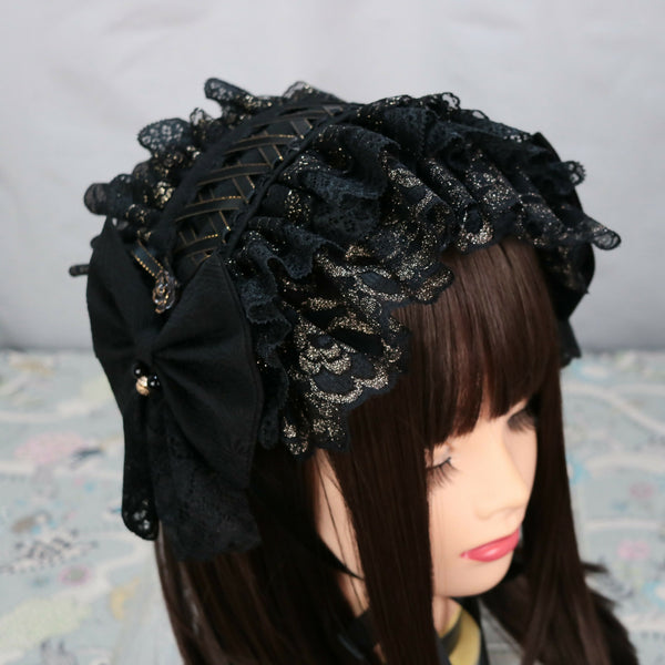 ブラック×ゴールド ヘッドドレス