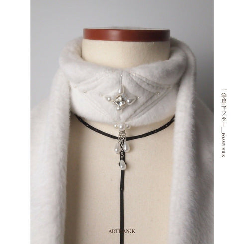 【AW限定制作】-ˋˏ一等星マフラー(カラー名:FOAMY MILK)ˎˊ-