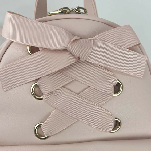 あみあげりぼんリュック LL-1010 【ブラック モカブラウン ベイビーピンク】