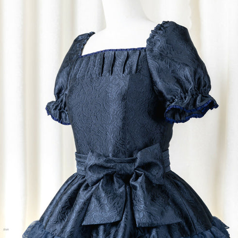 Copy of Noir Rose Jacquard Dress(ネイビー)