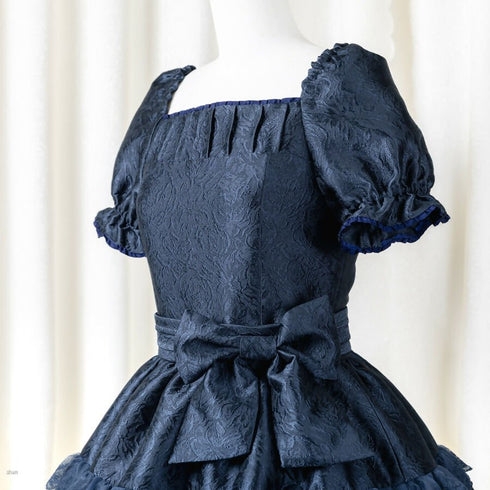 Copy of Noir Rose Jacquard Dress(ネイビー)