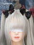 【GLM13】Dripping Ribbon Clip (Black, White, Red) Gothic Lolita Lolita Lolita Halloween