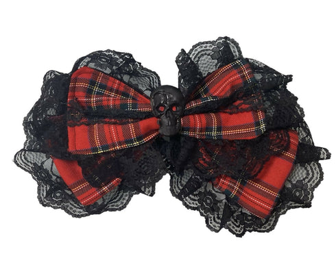 赤黒骸骨のレースBIGリボン