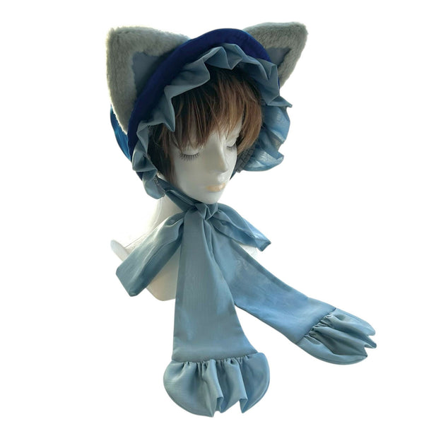 Cat bonnet Blue