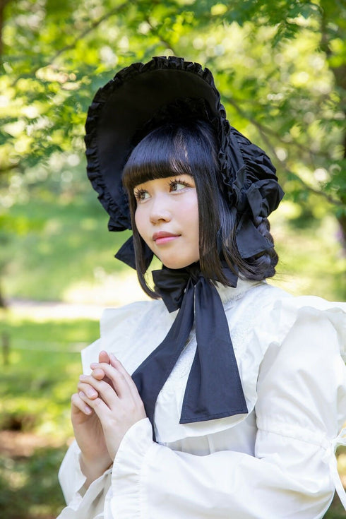 【受注】おりぼんちゃんフルボンネット ブラック