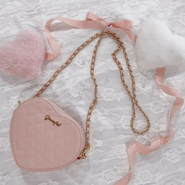 ハートを運んでminiショルダー LL-1006 【ブラック ラベンダー ピンク ベージュ】