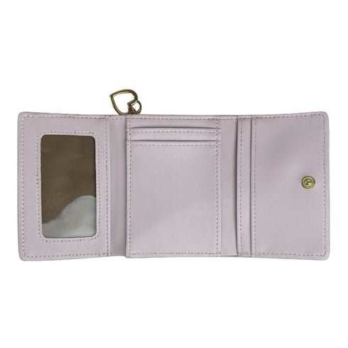 ハートを運んで折財布 LL-1012 【ブラック ベージュ ラベンダー】