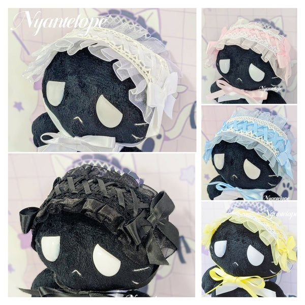 ワイヤー入りヘッドドレス(ドール、ぬいぐるみサイズ)(ブラック、ピンク、ブルー、ホワイト、イエロー) ゴスロリ 甘ロリ ロリータ ロリィタ